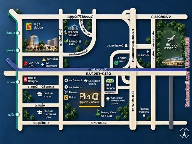 ให้เช่าทาวน์โฮม โครงการ พลีโน่ สุขุมวิท บางนา Pleno Sukhumvit-Bangna บางพลี สมุทรปราการ - รูปภาพที่ 10
