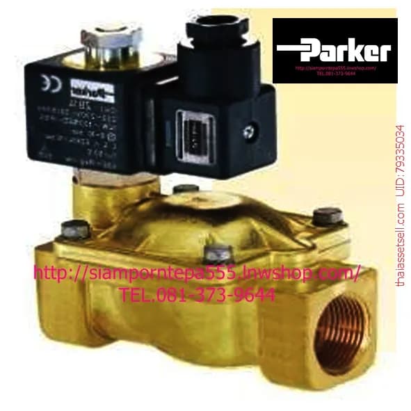 P-VE7322BAN00-24DC Parker Solenoid valve 2/2 NO size 1/2" ไฟ 24DC pressure 0.1-20bar(kg/cm2) 300psi เมืองพิษณุโลก พิษณุโลก - รูปภาพที่ 1